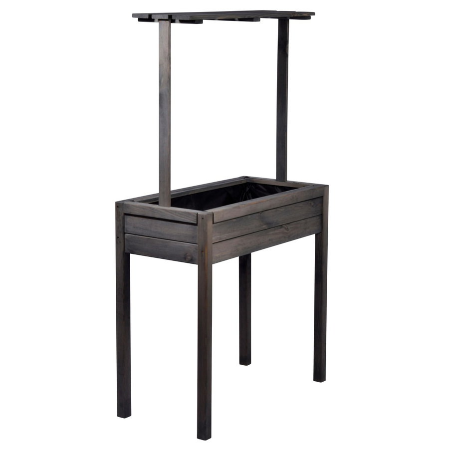 Dobar Hochbeet Florenz mit erhöhter Ablage Anthrazit H x B x T: 145 x 80 x 40 cm - Bild 2