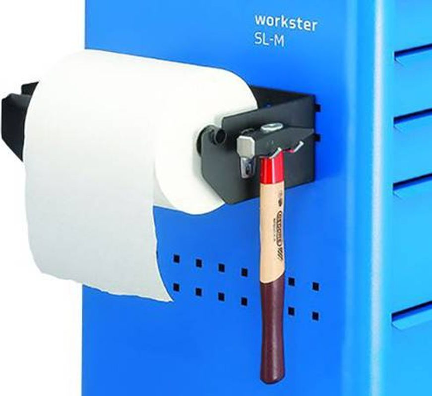 Gedore Papierrollenhalter aus Stahl in Schwarz und Weiß B/T/H: 35,0 x 20,0 x 11,0 cm - Bild 2
