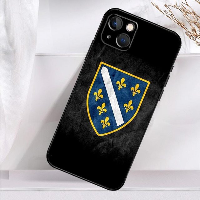 Handyhülle mit Bosnien Flaggen-Design für Apple iPhone 11, 12, 13, 14, 15, 16 Pro Max und weitere Modelle, Multicolor - Bild 1