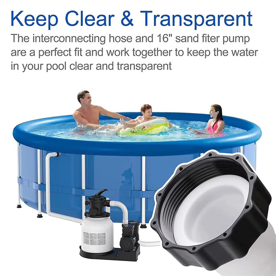 MOJOYCE Poolfilter-Pumpenschlauch 16 Zoll Ersatzschlauch für Intex Sandfilterpumpen und Salzwassersysteme - Bild 4