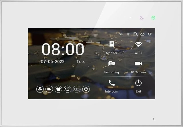 Balter WLAN App Monitor EVO HD Video-Türsprechanlage mit 7 Zoll Touchscreen in Weiß oder Silber für 2-Draht-Bus-Systeme - Bild 1