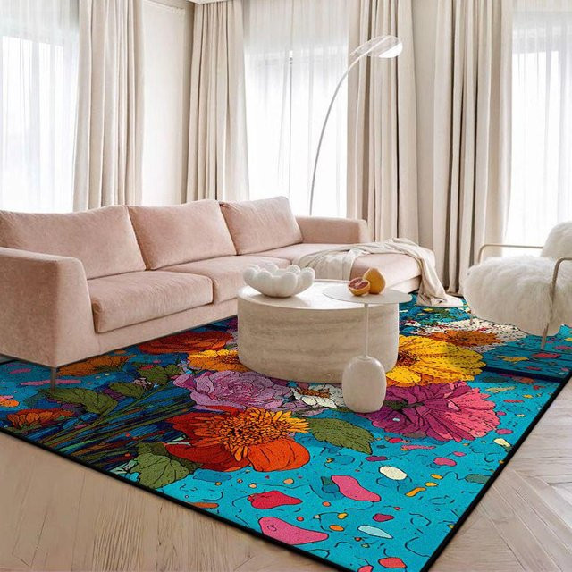 Karpetti Moderner Abstrakter Teppich in Multicolour, Weich und Waschbar, B/T: 100 x 160 cm - Bild 1