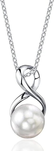 YIRAN Jewelry Halskette, Imitationsperlen, Kupfer, Weiß, Damen, 45cm - Bild 1