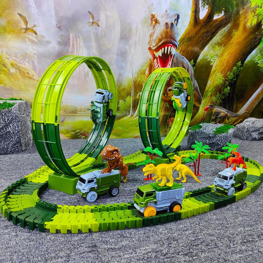 TONERJU Dinosaurier, Elektrisches Schienenauto, Schienenspielzeugauto - Bild 2