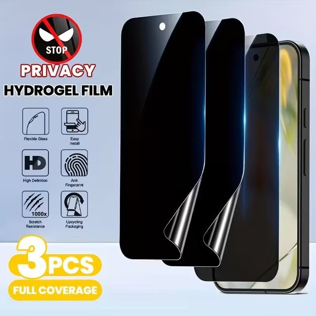 3 Stück Privatsphäre Hydrogelfolie für Google Pixel 10, Pixel 9 Pro XL und Pixel 9 Displayschutzfolie - Bild 1