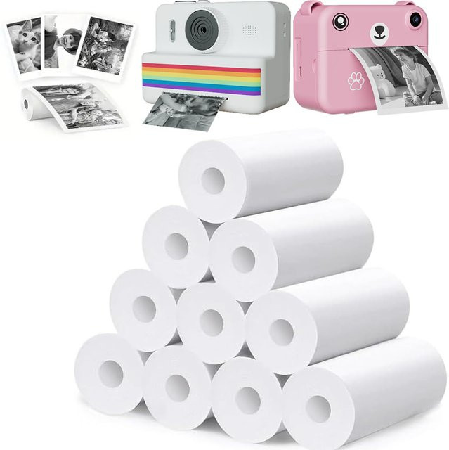 5 bis 10 Rollen Thermopapier für Instant-Kameras und mobile Drucker, weiß, 57 mm Breite - Bild 1