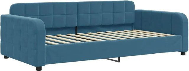 vidaXL Tagesbett Blau aus Samt mit Breite: 90 cm, Tiefe: 200 cm - Bild 1