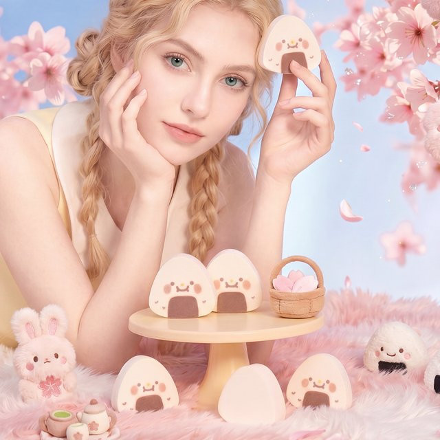 MONKIDS Beauty-Ei-Puderquasten, 6 Stück, Unisex - Bild 1