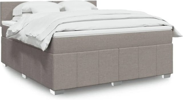 vidaXL Boxspringbett Hybrid mit Matratze und USB-Anschluss, Farbe Beige, B/T/H: 180 x 200 x 100,5 cm - Bild 1