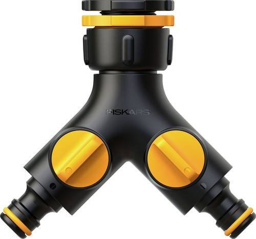 Fiskars Multi 2-Wege-Verteiler mit Durchflusssteuerung in Schwarz - Bild 1