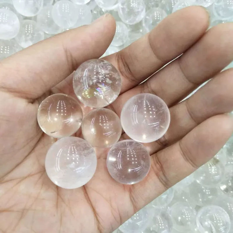 5 Stück transparente Quarzkugeln von sisterstone als polierte Kristallkugeln zur Dekoration und für Reiki - Bild 5