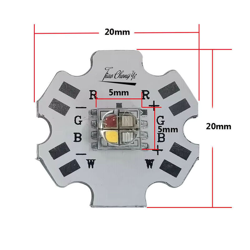 TiaoChongYi 10 Stück RGBW RGBWW Hochleistungs-LED-Leuchtdiodenchips 5050 mit 20 mm Aluminium-Leiterplatte in Multicolour - Bild 4