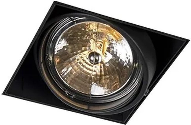 QAZQA EinbauSpot AR111 Schwarz dimmbar drehbar und kippbar Oneon - Bild 1