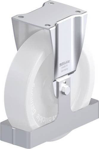 Blickle Stahlblech-Bockrolle BH-SPO 250G-FS in Weiß mit Rad-Durchmesser 250 mm und einer Tragfähigkeit von 900 kg - Bild 1