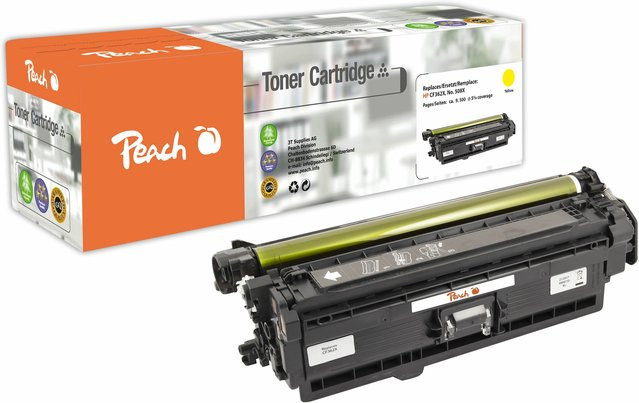 Peach HP 508 XY Toner XL Gelb, wiederaufbereitet, ersetzt CF362X für HP Color LaserJet Enterprise Flow MFP M 577 c und HP Color LaserJet Managed M 550 - Bild 1