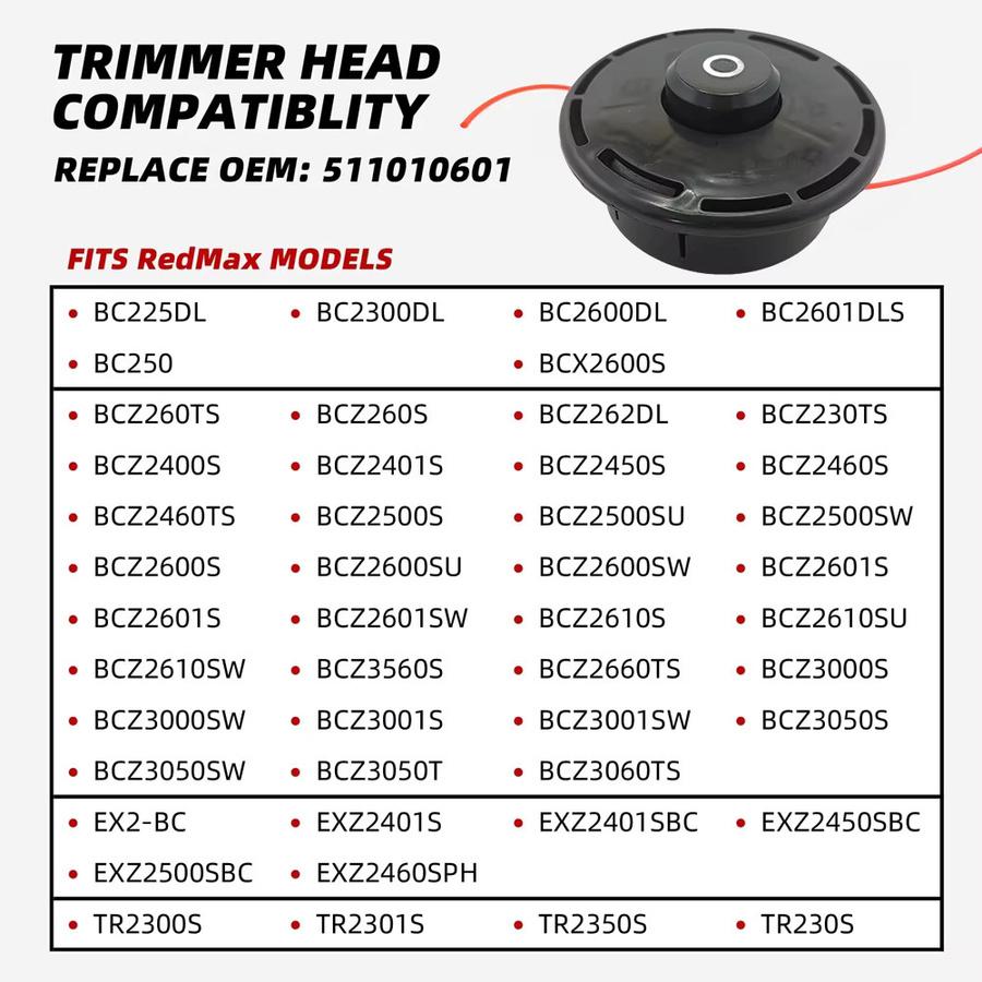 YTYIN Bump-Feed-Trimmerkopf mit geradem Schaft für Honda UMK425 UMK431 UMK435 UMC425 GX22 GX25 GX31 GX35 Freischneider in Schwarz und Beige - Bild 5