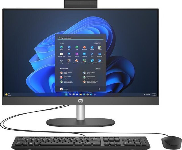 HP ProOne 245 G10 All-in-One PC in Schwarz mit AMD Ryzen 3 7320U, 23,8 Zoll FHD Display, 8 GB RAM, 256 GB SSD und Windows 11 Pro - Bild 1