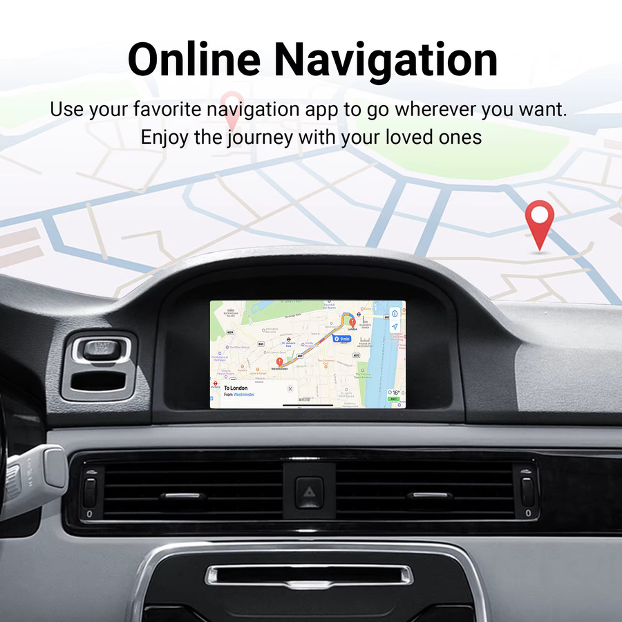 LEXXSON Drahtlose CarPlay und Android Auto Decoder Box für Volvo V40 V60 S60 XC60 V70 XC70 S80 (2010-2015) mit 7 Zoll Bildschirm via Wi-Fi und Bluetooth - Bild 5