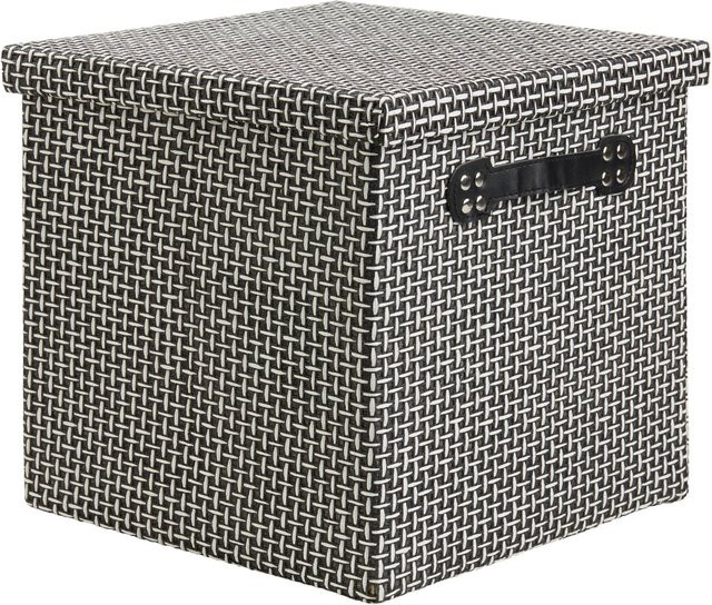 Mömax Box Foldable mit Deckel in Schwarz/Weiß, B/T/H: 30,0 x 28,0 x 29,5 cm - Bild 1