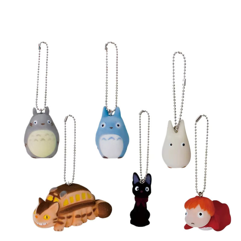 HUGKIS Studio Ghibli Totoro Ponyo Schlüsselanhänger, 6-teiliges Set - Bild 2