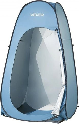 VEVOR Pop Up Zelt Blau, Wasserfestes Umkleide- und Toilettenzelt aus 190T Polyester für Camping, Strand und Angeln, B/T/H: 121,9 x 121,9 x 213,4 cm - Bild 1