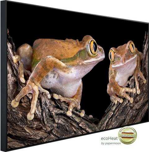 papermoon EcoHeat Infrarotheizung Froschliebe mit grossen Augen in Bunt mit Matt-Effekt, App-Steuerung und Überhitzungsschutz - Bild 1
