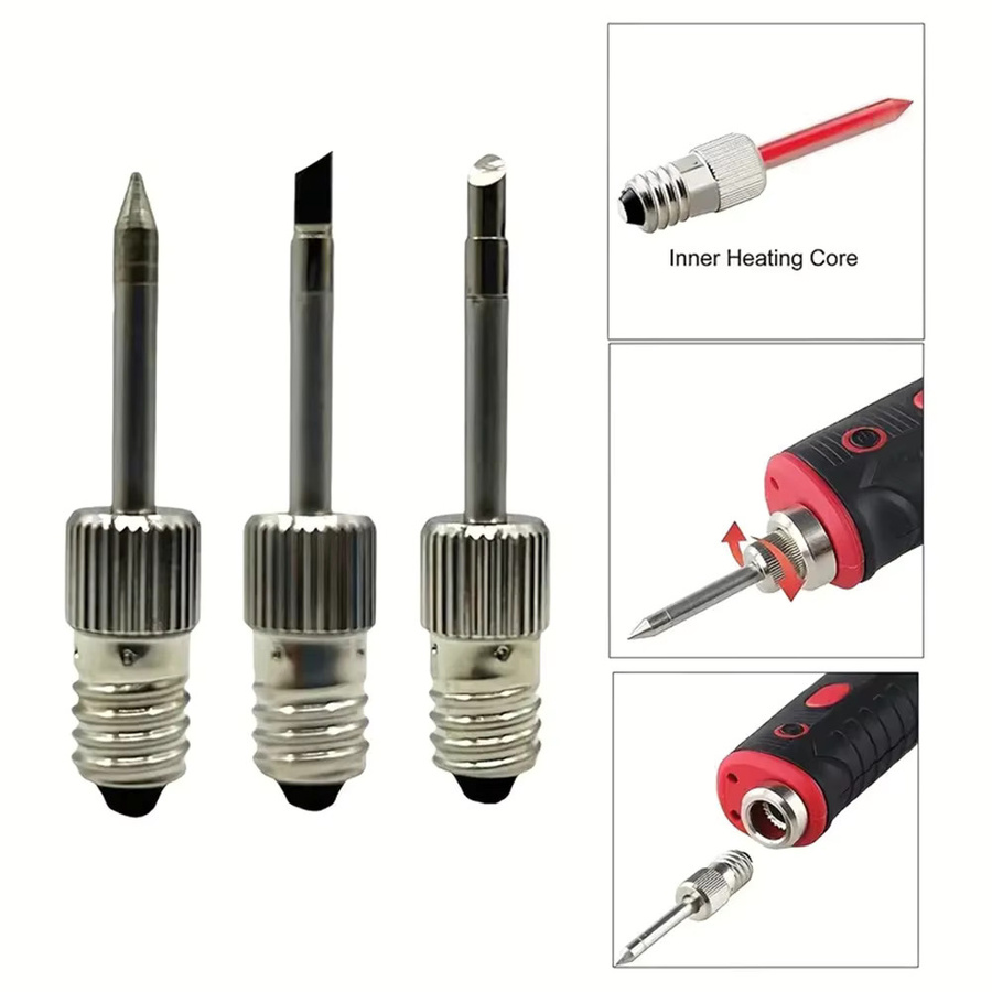 Ersatz-Lötkolbenspitze mit E10-Interface für USB-Lötkolben in Silber - Bild 2