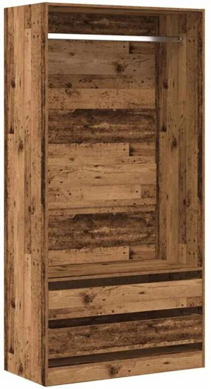 Vidaxl Kleiderschrank in Landhaus-Optik aus Holzwerkstoff, Braun, B/T/H: 100 x 50 x 200 cm - Bild 1