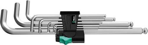 Wera 950 PKL/9 SM N Hex-Plus Inbusschlüssel-Set 9-teilig aus Chrome Vanadium in Silber - Bild 1