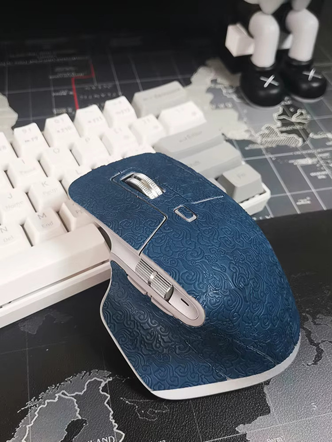 Rutschfester Mausaufkleber Logitech MX Master 3 als Mausgriffband in Blau, schweißabsorbierend und bedruckt - Bild 7