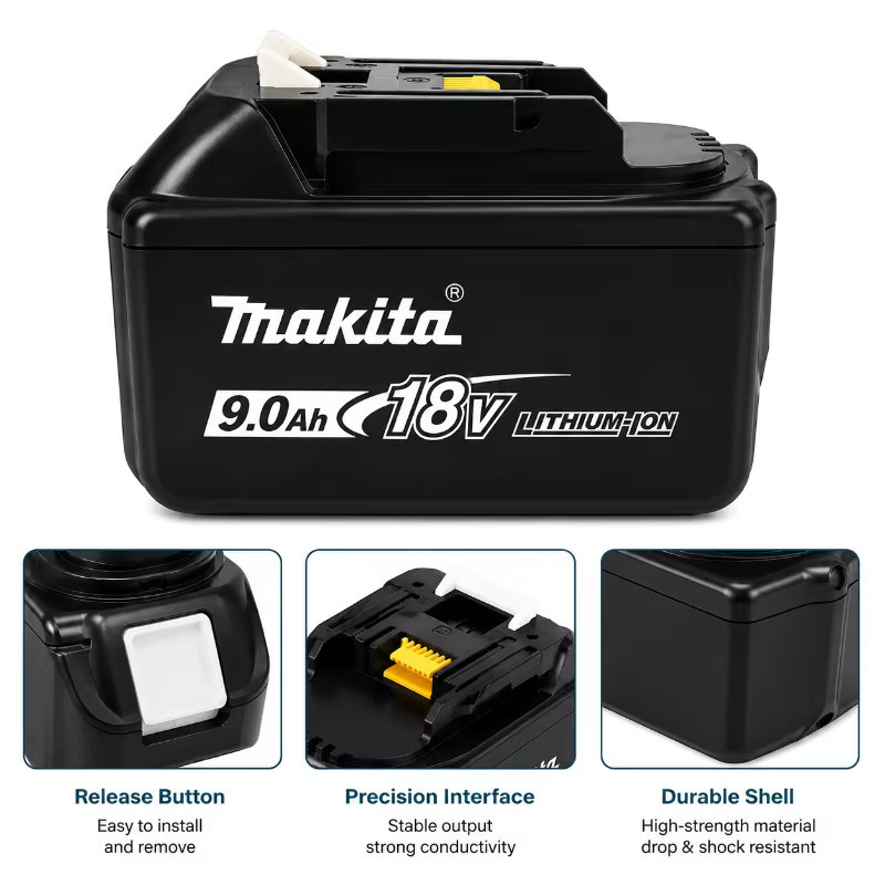 Makita LXT Lithium-Ionen-Akku BL1890 18V 9,0Ah in Schwarz kompatibel mit BL1860 und BL1850 - Bild 2
