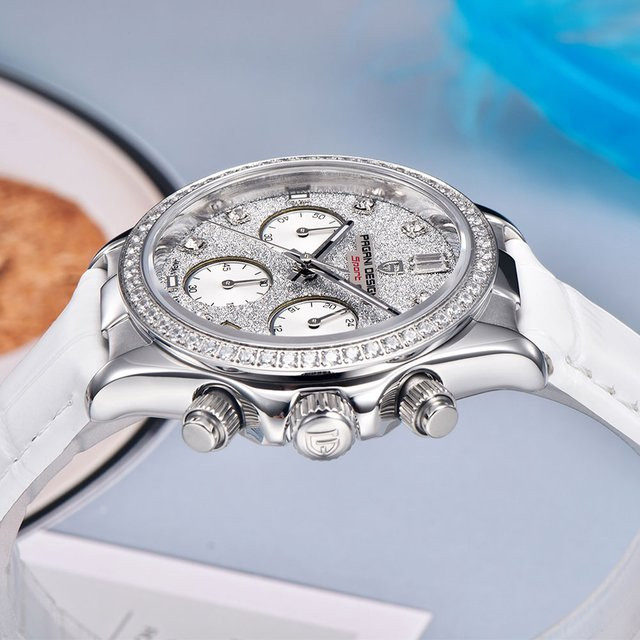 PAGANI DESIGN Chronograph, Quarz, Edelstahl, Saphirglas, 36 mm, Damen - Bild 1
