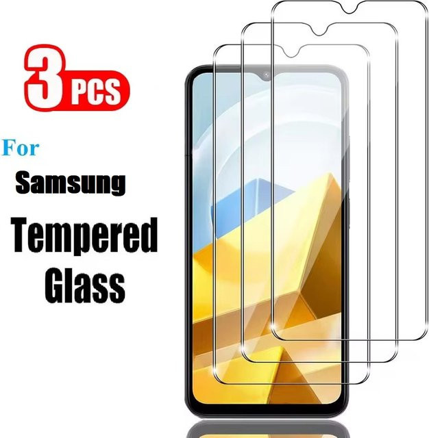 3er-Pack Gehärtetes Glas Display Schutzfolie für Samsung Galaxy A06 5G, A05, A04, A03 und weitere Modelle, Transparent - Bild 1
