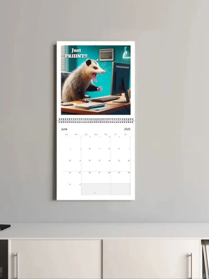 Screaming Possum Wandkalender 2026 im Landhausstil mit lustigen Tierdrucken - Bild 3