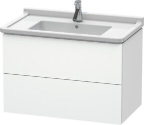 Duravit L-Cube Waschtischunterschrank in Weiß Matt, wandhängend mit 2 Schubladen, B/T/H: 82 x 46,9 x 55,8 cm - Bild 1