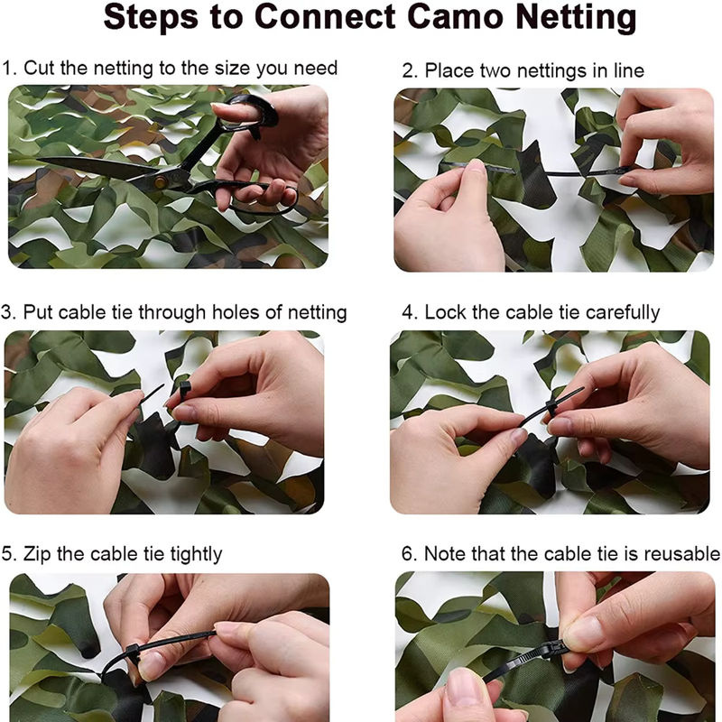 Camo Netting Camouflage Netz in Grün aus Polyester als Schattennetz und Abdeckung für Camping, Jagd und Party-Dekoration - Bild 3