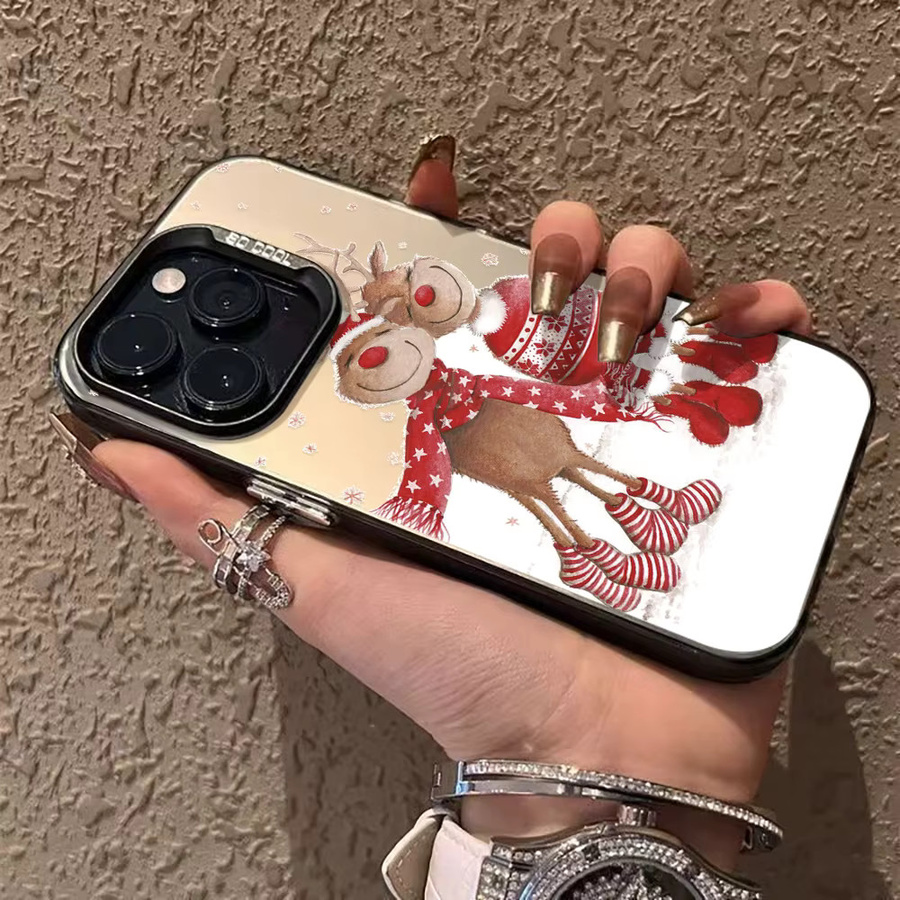 Stoßfeste Silikon Handyhülle mit Rentier-Cartoon-Design für Samsung Galaxy S25 Ultra, S24, S23, FE, A55 5G, A54, A53, A52 in Multicolour - Bild 3