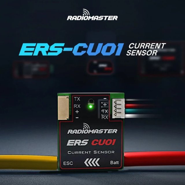 Radiomaster ERS-CU01 Echtzeit-Stromsensor für kompatible ExpressLRS PWM-Empfänger in Schwarz - Bild 1