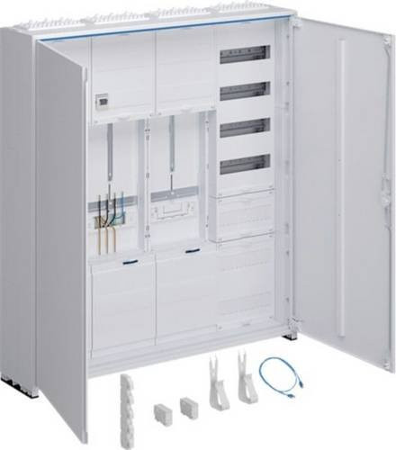 Hager ZB343Q29ENT Komplettschrank Verteilung in Weiß B/H/T: 110 x 105 x 20,5 cm - Bild 1