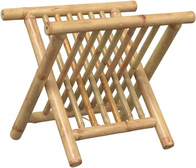 vidaXL Zeitschriftenständer aus Bambus in Beige, B/T/H: 42 x 30,5 x 34,5 cm - Bild 1