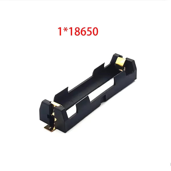 SMD 18650 Akkuhalter mit vergoldetem Chip in Schwarz für 1 bis 4 Positionen - Bild 2