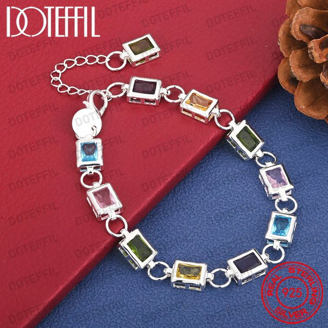 DOTEFFIL Armband, 925 Silber, Bunt, Kristall, Damen - Bild 1
