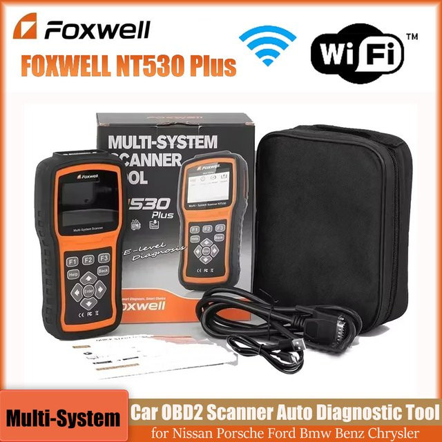 Foxwell NT530 Plus WIFI Universal Auto OBD2 Scanner Diagnose Werkzeug in Schwarz für Öl, ABS, EPB und SRS Airbag Code Reader - Bild 1