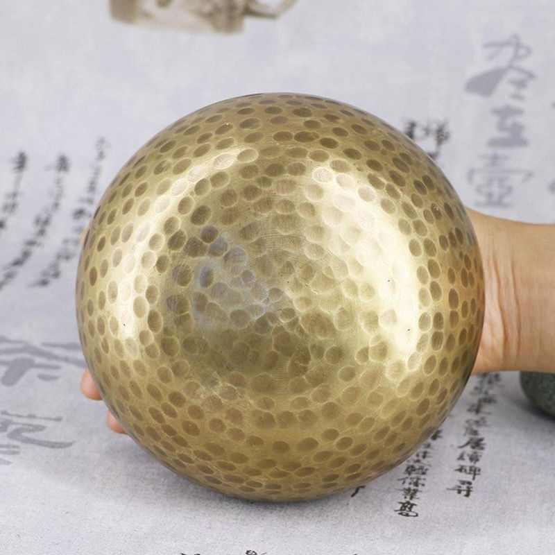 Tibetisch-buddhistische Klangschale aus Messing von TOMTOP JMS in Gold für Meditation und Yoga inklusive Schlagstab, Durchmesser: 15,5 cm - Bild 8