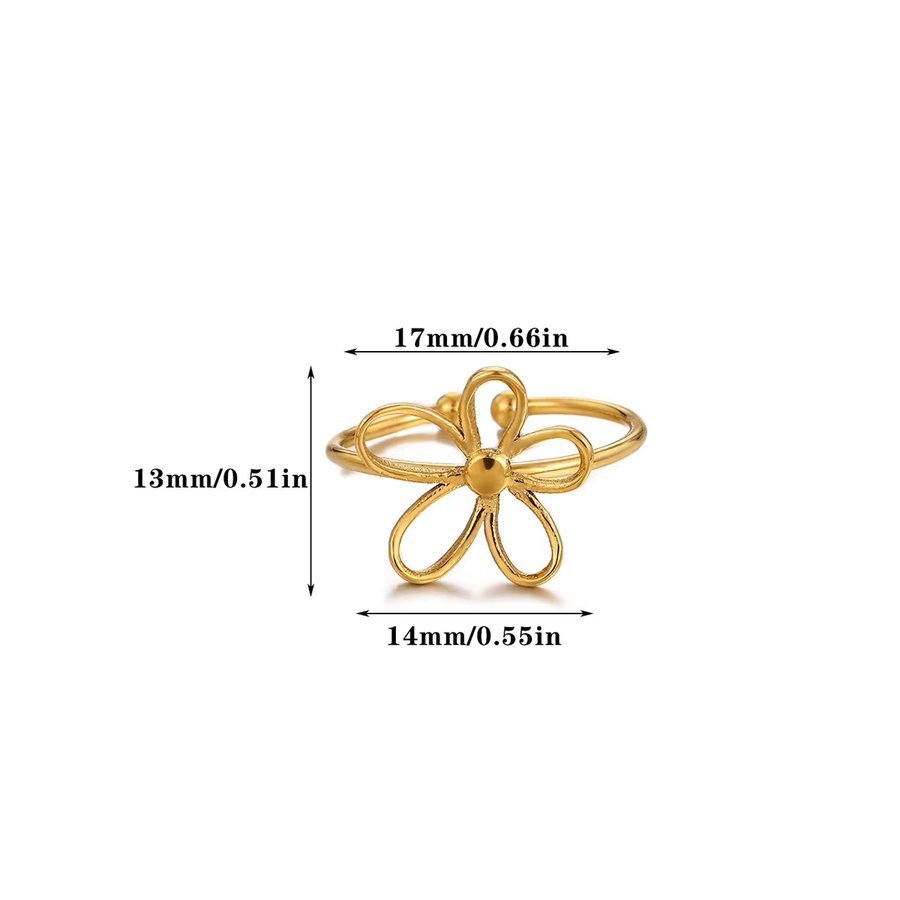 ETCAVCE Ringe Edelstahl, Goldfarben, Unisex - Bild 2