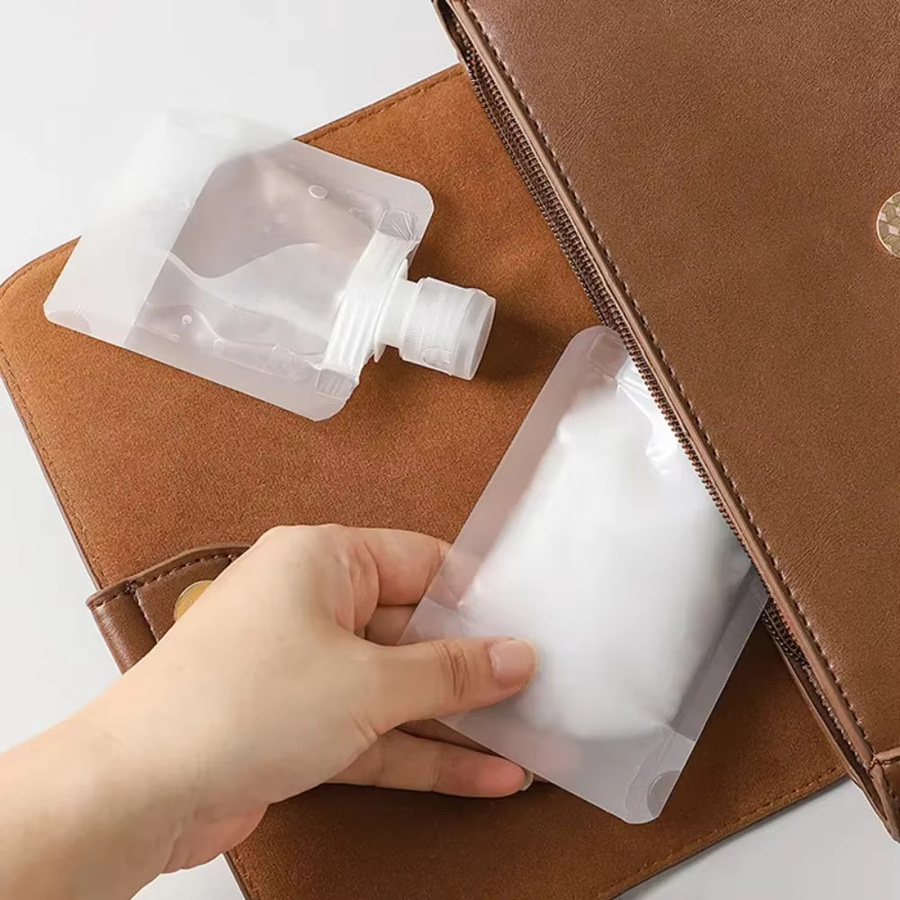 Wiederverwendbare Reise-Nachfüllbeutel für Lotion und Shampoo, transparent, Set mit 3 Größen (30 ml, 50 ml, 100 ml) - Bild 2