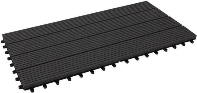 Karat WPC Klickfliese Royal wetterbeständige Terrassenfliese Anthrazit B: 60 cm, T: 30 cm - Bild 1