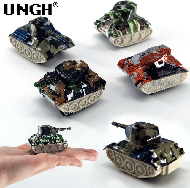 Ungh Mini Trägheit zurückziehen Militär Panzer Auto, 4-teiliges Set, Fahrzeuge - Bild 1