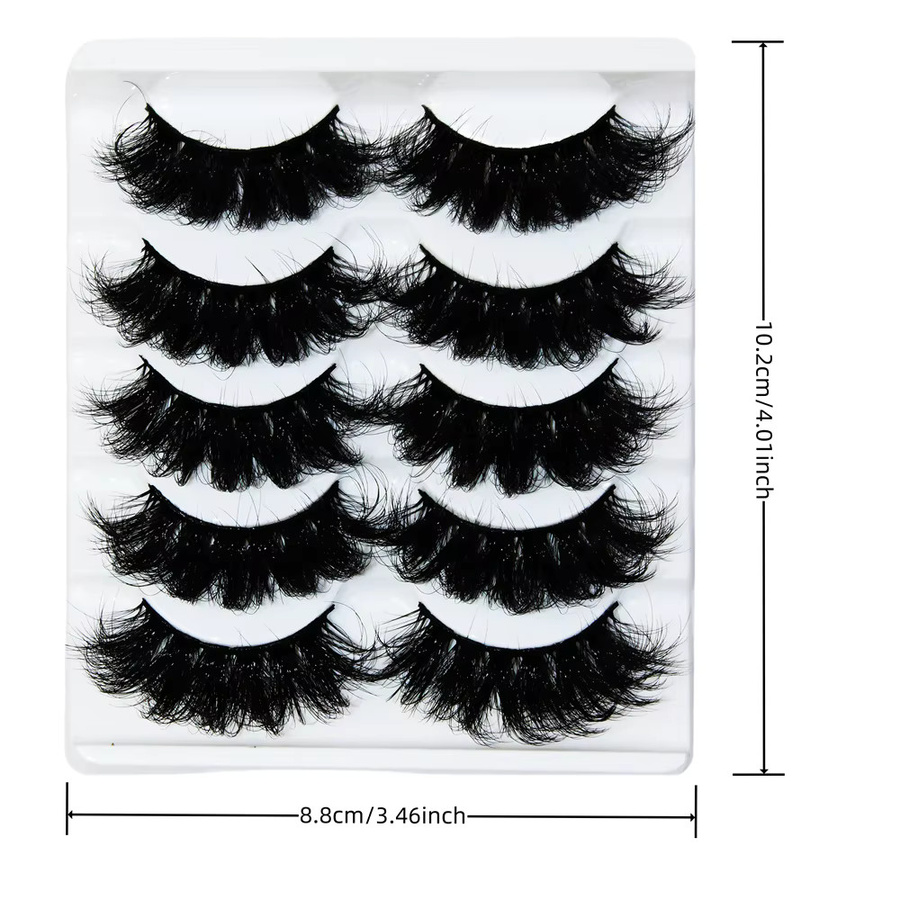 3D Falsche Wimpern, Black, Natürlich, 5 Paare - Bild 4