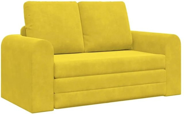 vidaXL Schlafsofa aus Samt in Gelb mit abnehmbaren Bezügen - Bild 1